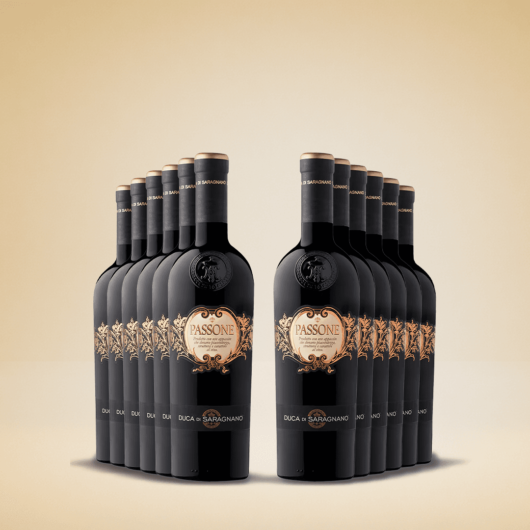 Italienska favoriten Duca di Saragnano Passone, 12-pack