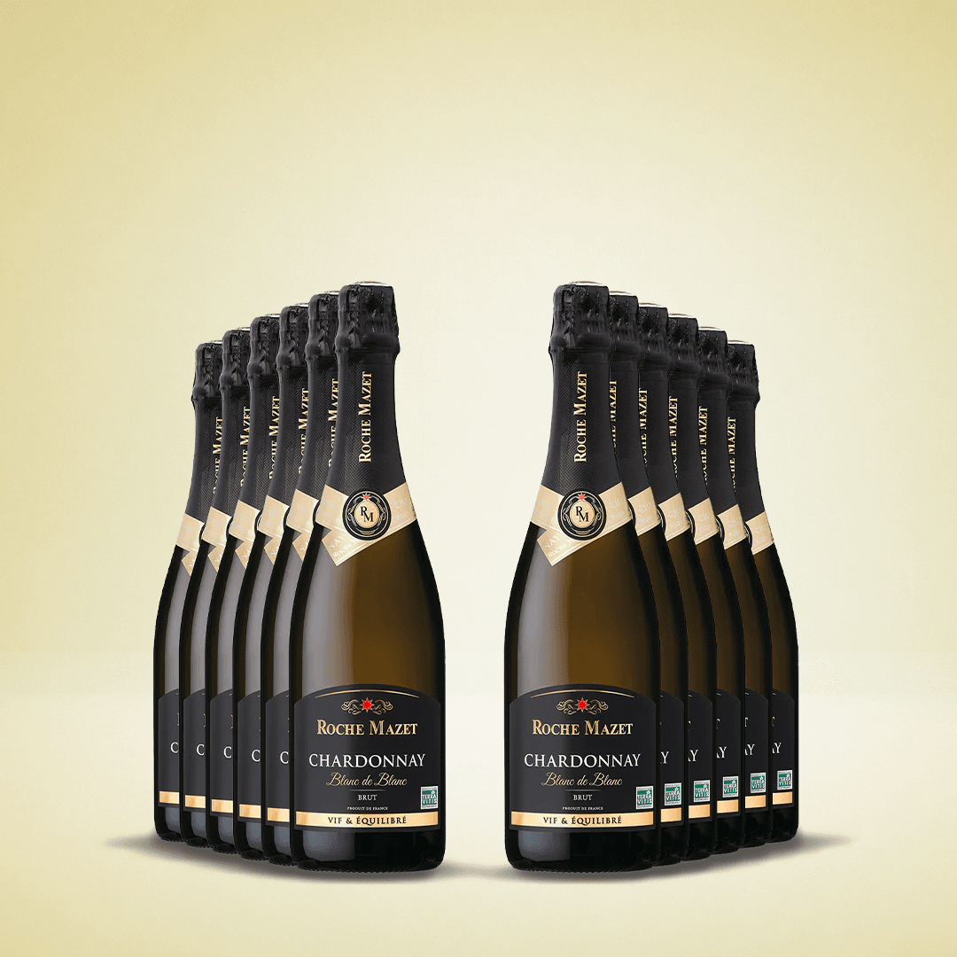 12 flaskor Franskt bubbel - Brut